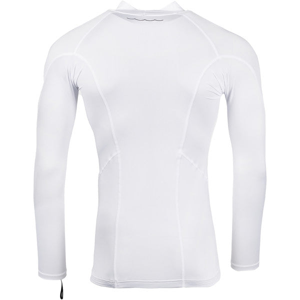Gul Lycra Rashguard Långärmad Tröja, Vit