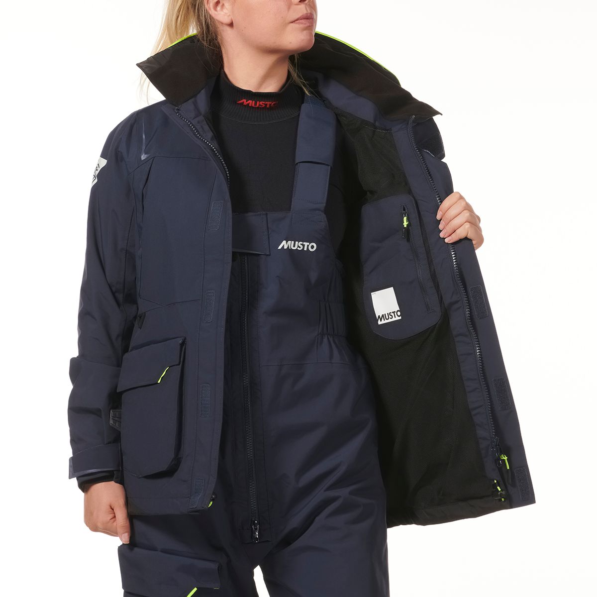 Musto BR1 Inshore Channel Jacka Dam Marinblå
