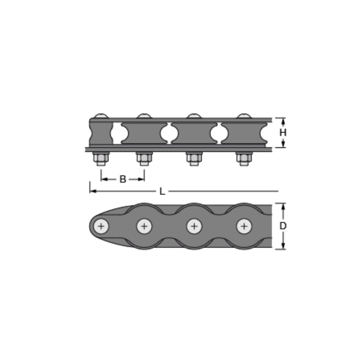 Antal Brytblock 40mm, 4 trissor