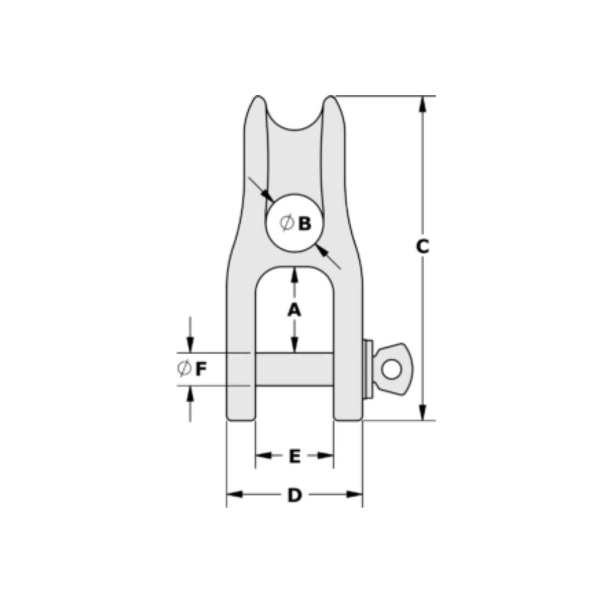 Tylaska H12 Fallschackel 2:1 Öppningsbar, 5440kg