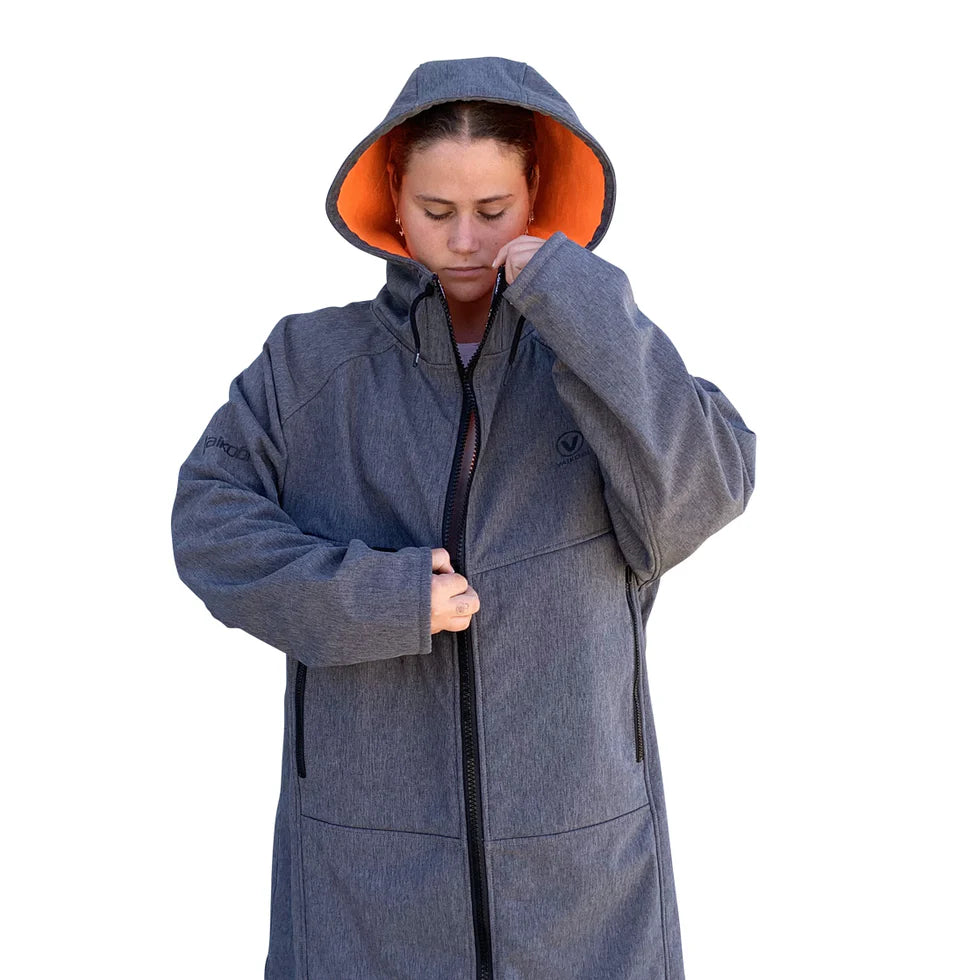 Vaikobi Beach Coat Fleecefodrad, Grå