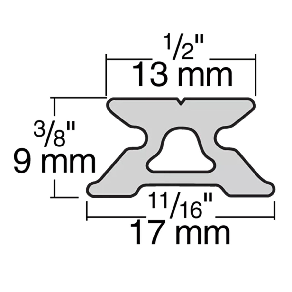 Harken 13 mm Micro CB Track 2.5 meter