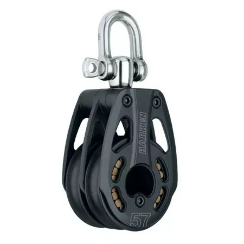 Harken 57 mm Black Magic Dubbelblock Svirvlande