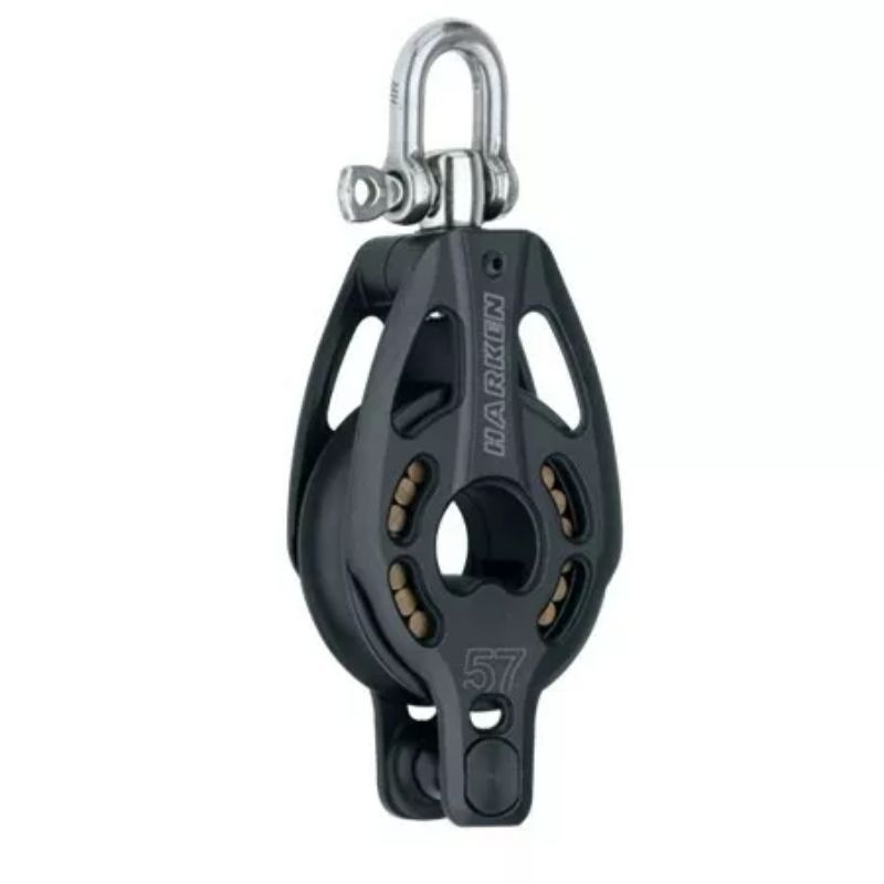 Harken 57 mm Black Magic Block Enkel Svirvlande, Hunsvott