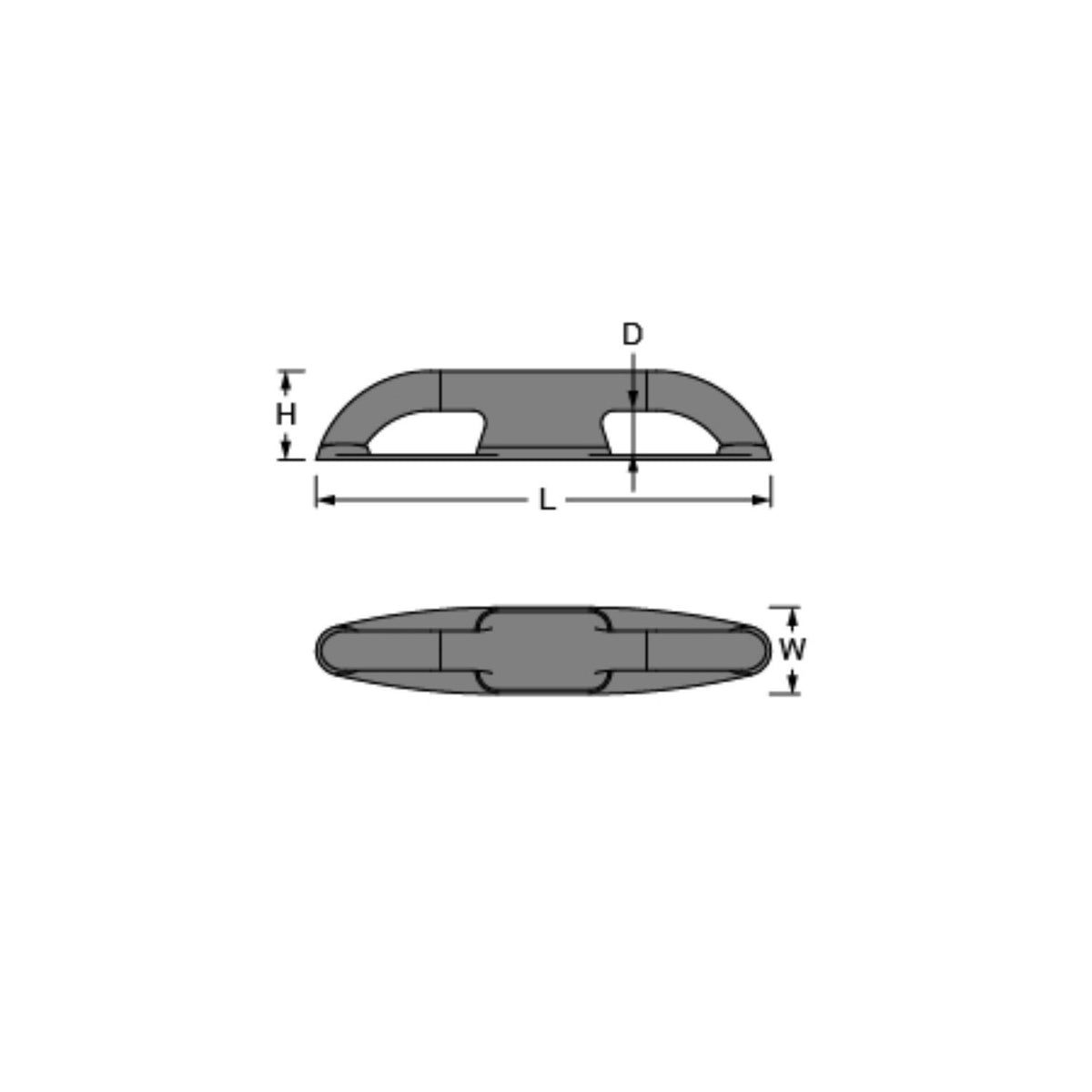 Antal Roller Knap 232 mm, Silver