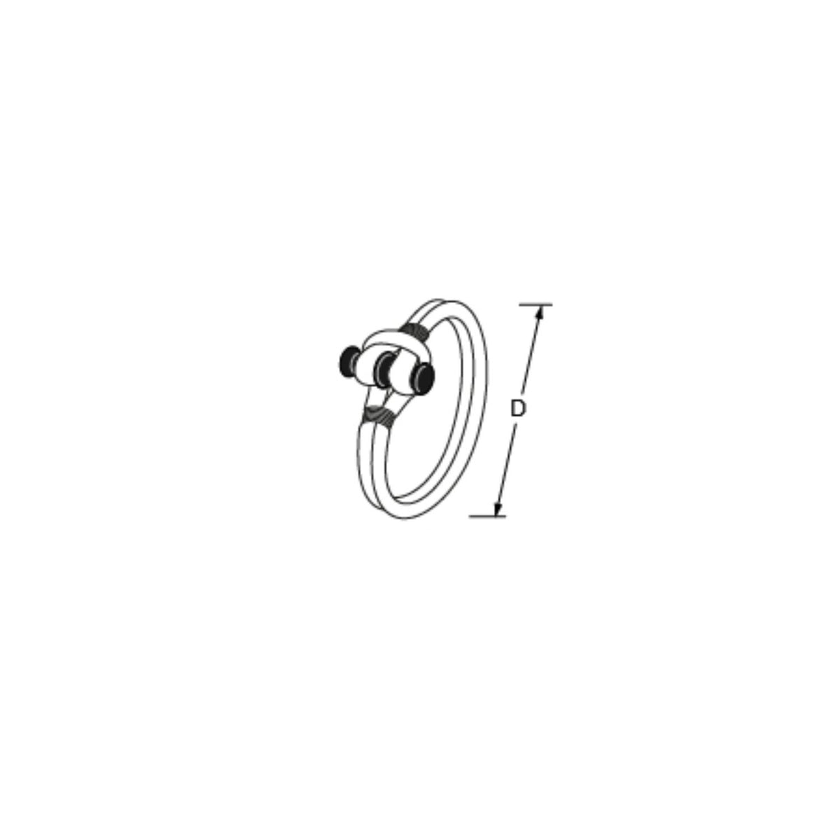 Antal 6 mm Dyneema Loop, 125 mm
