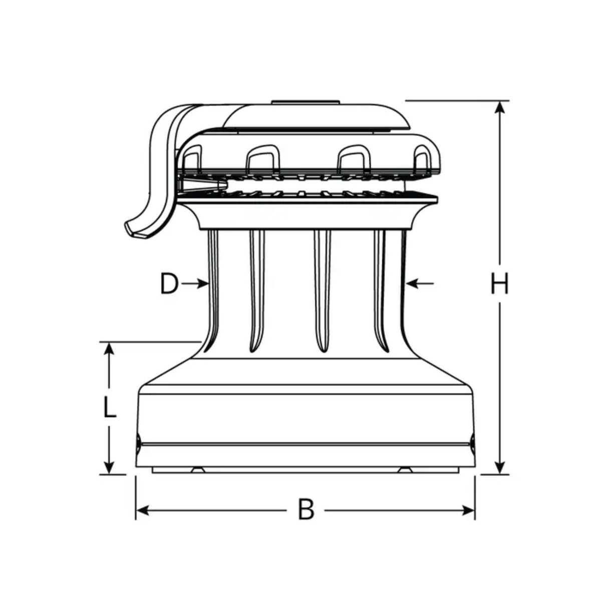 Ronstan Orbit 40QT vinsch, 2-Växlad