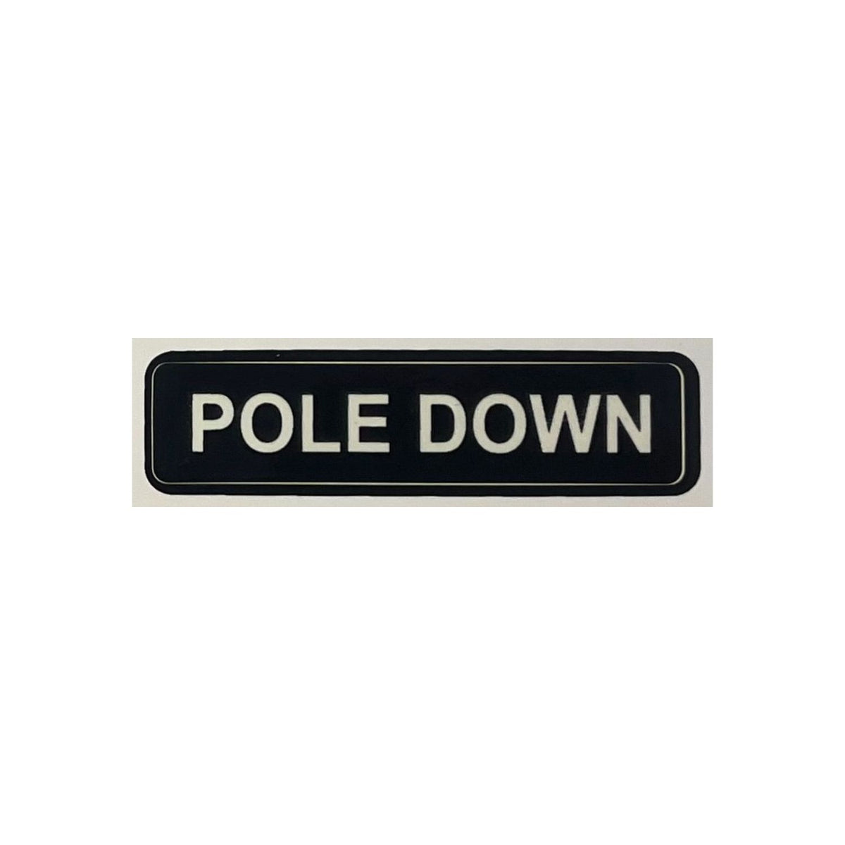 Glowfast Avlastar Etikett Small (66x15mm), Pole Down