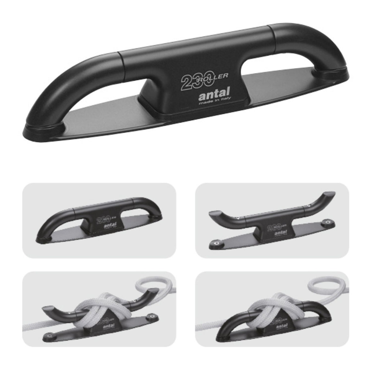Antal Roller Knap 232 mm, Svart