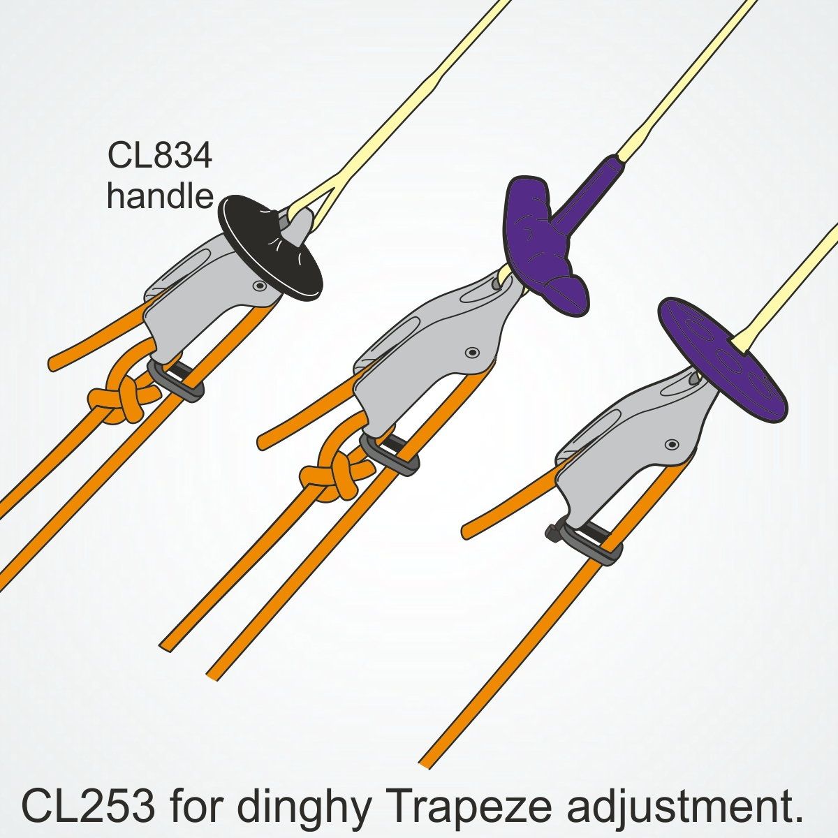 Clamcleat Trapeze & Vang Cleat, Anodiserad