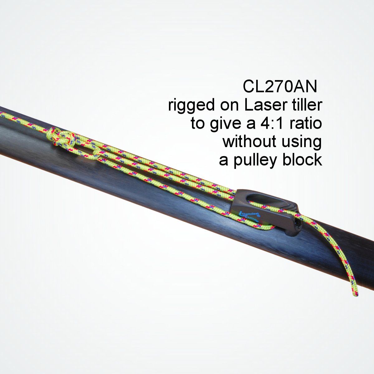 Clamcleat Racing Micro med hunsvott, Anodiserad