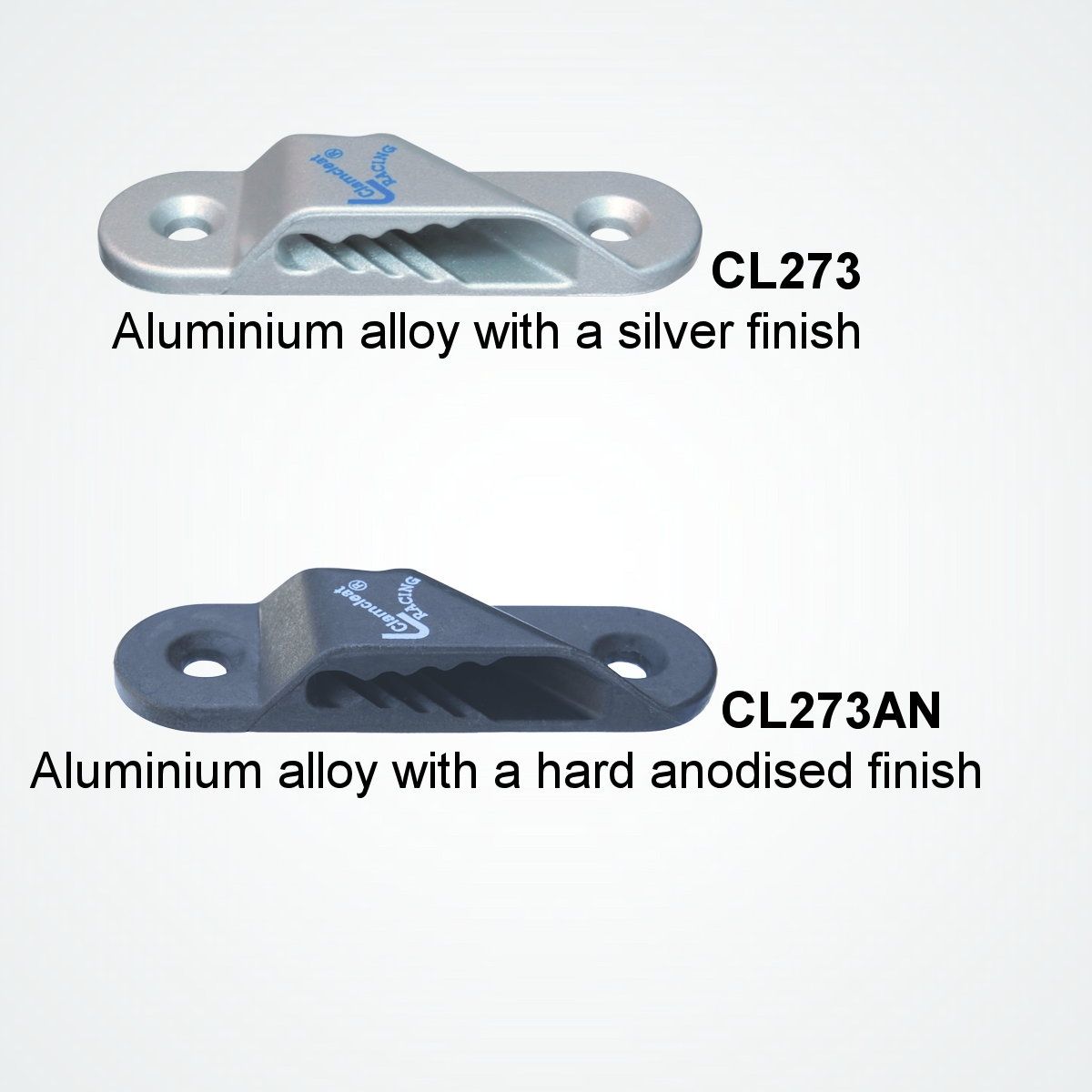 Clamcleat Racing Sail Line Cleat (Styrbord), Anodiserad