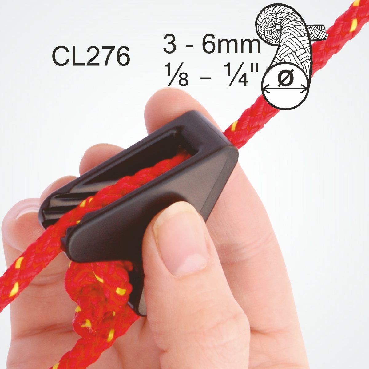 Clamcleat Line-Lok Svart