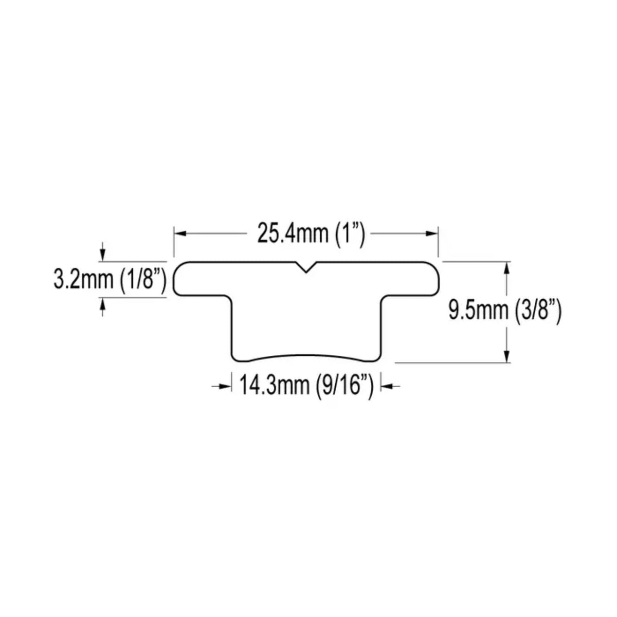 Ronstan Serie 25 T-skena 996mm Svart