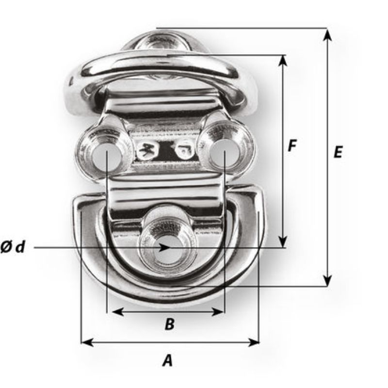 Wichard Dubbel Folding Padeye 6mm