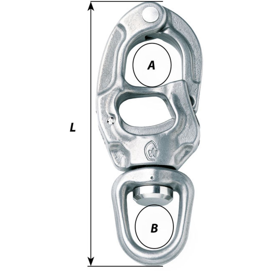 Wichard Speedlink High Load 74mm Skothake, Standard Öga